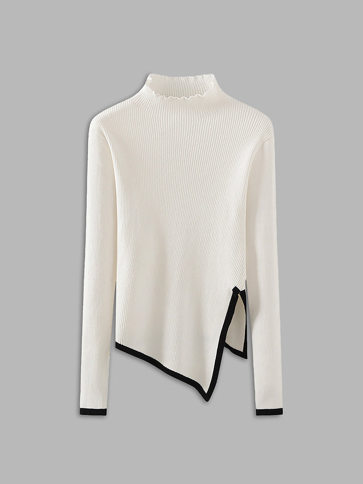 Pull Col Montant Asymétrique