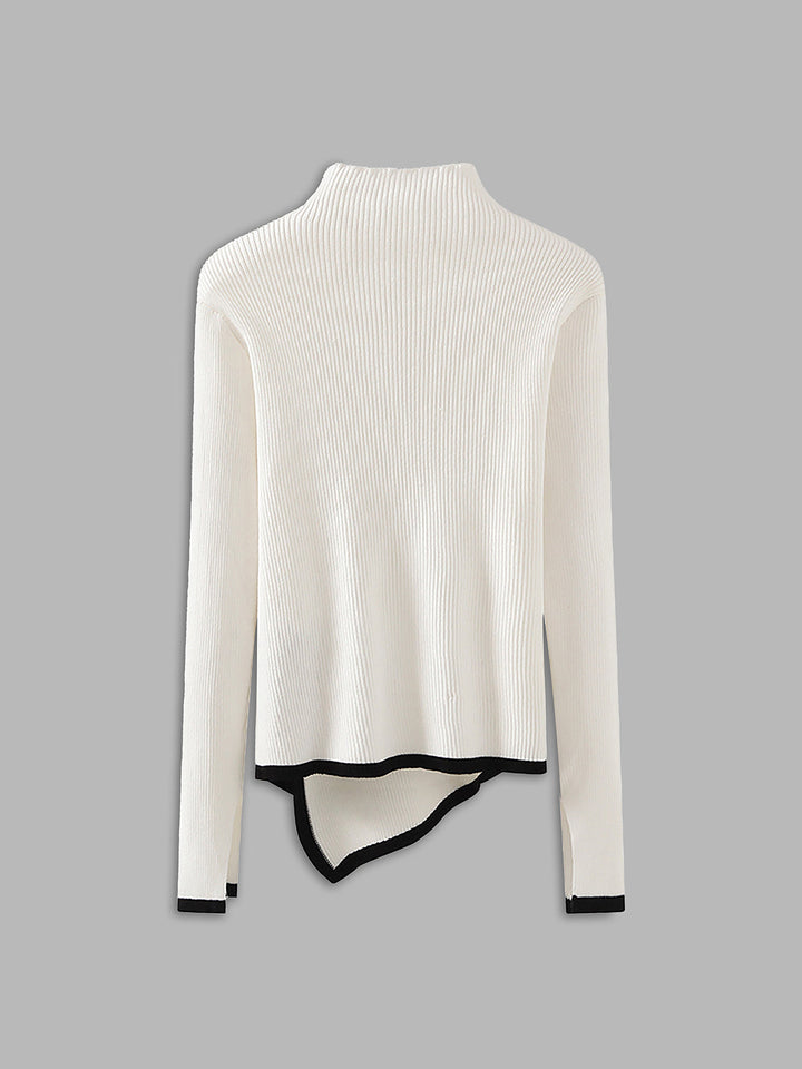 Pull Col Montant Asymétrique