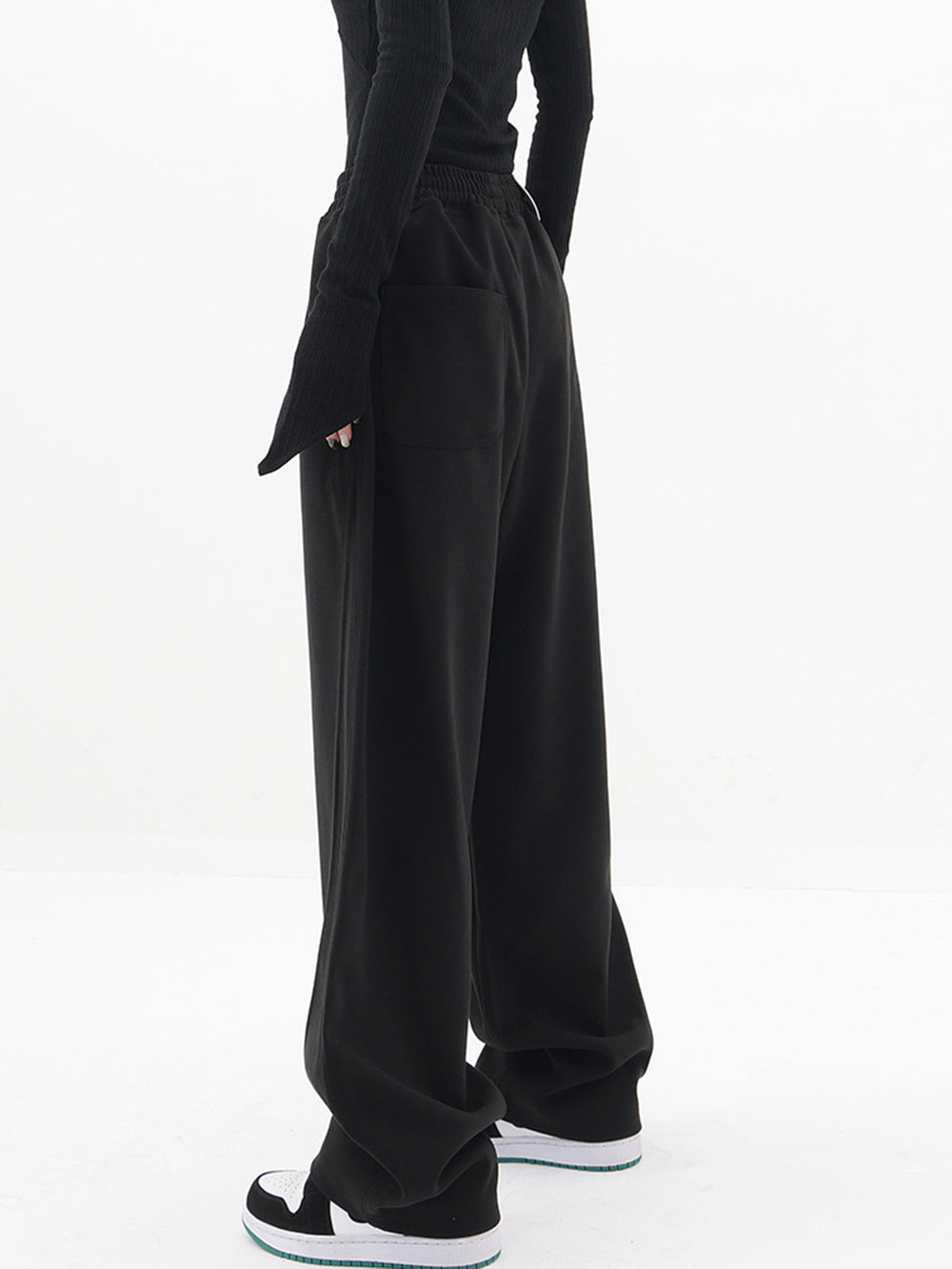 Pantalons amples évasés unis
