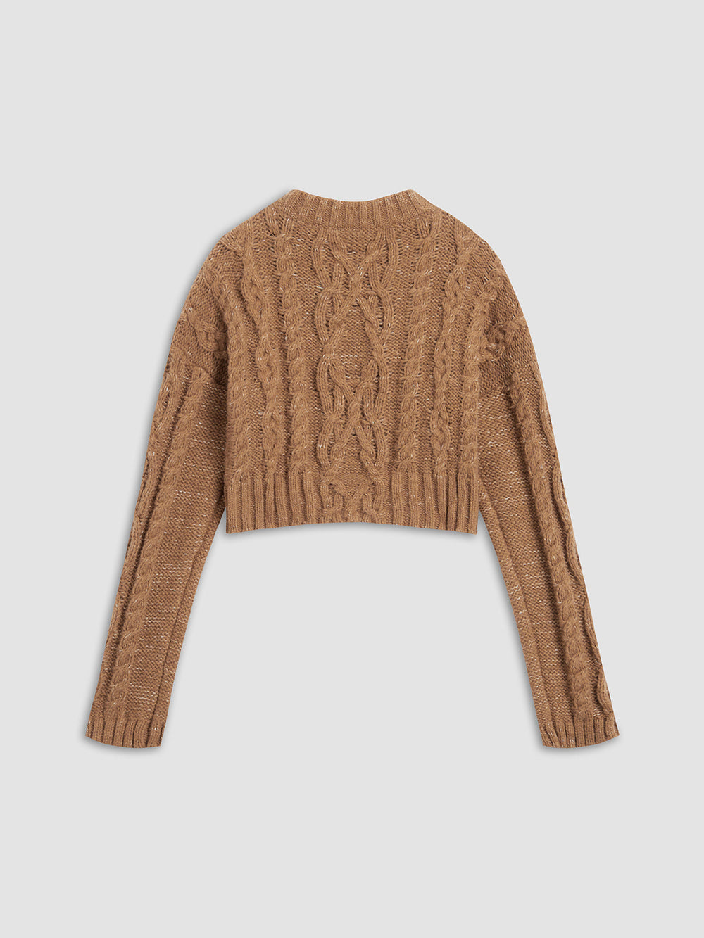 Pull en maille tressée unie
