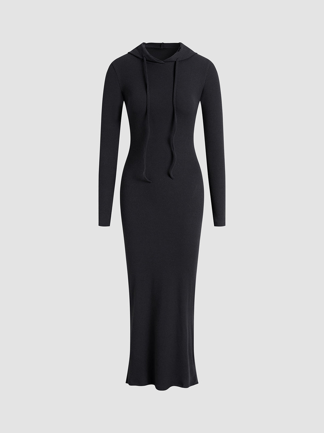 Robe à capuche avec cordon de serrage et épaules tombantes