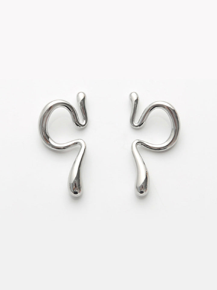 Boucle d'oreille manchette florale