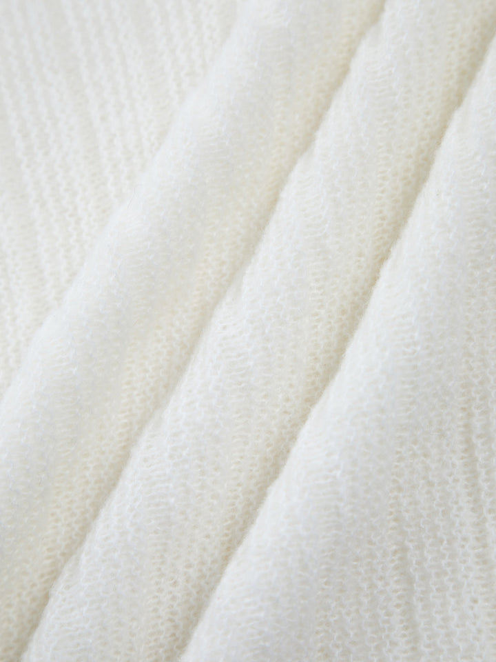 Haut en tricot à encolure en V et fente