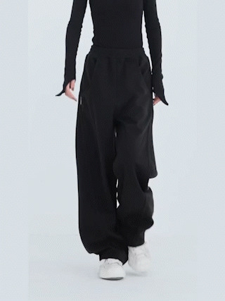 Pantalons amples évasés unis
