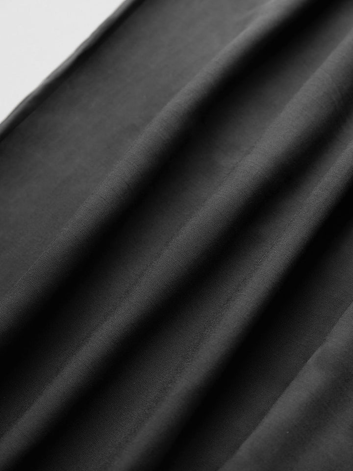 Pantalon ample taille haute plissé