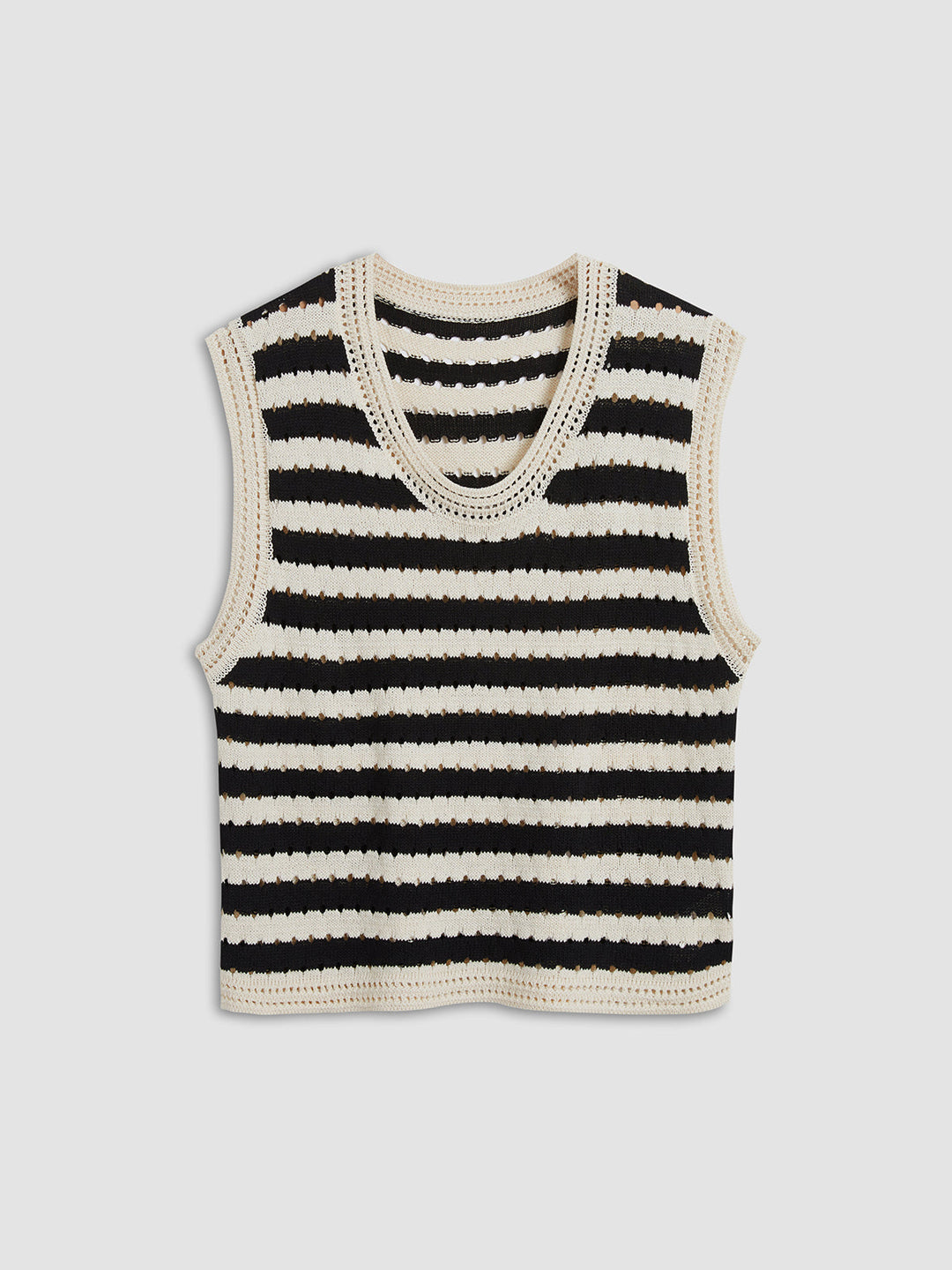 Giletosseum en crochet rayé chic