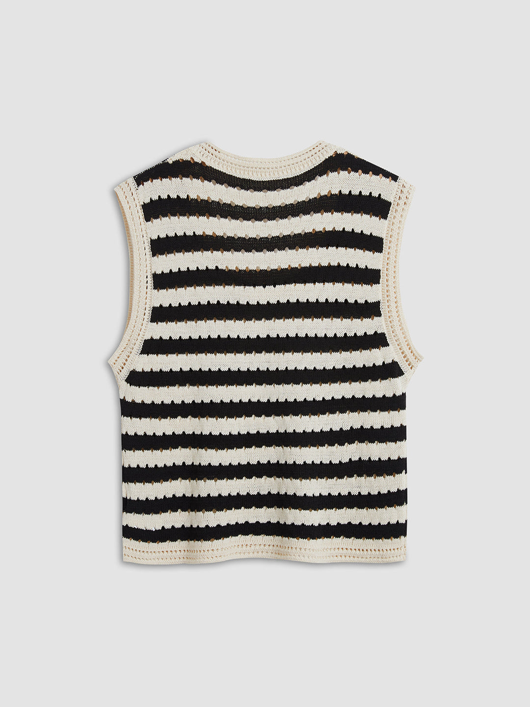 Giletosseum en crochet rayé chic