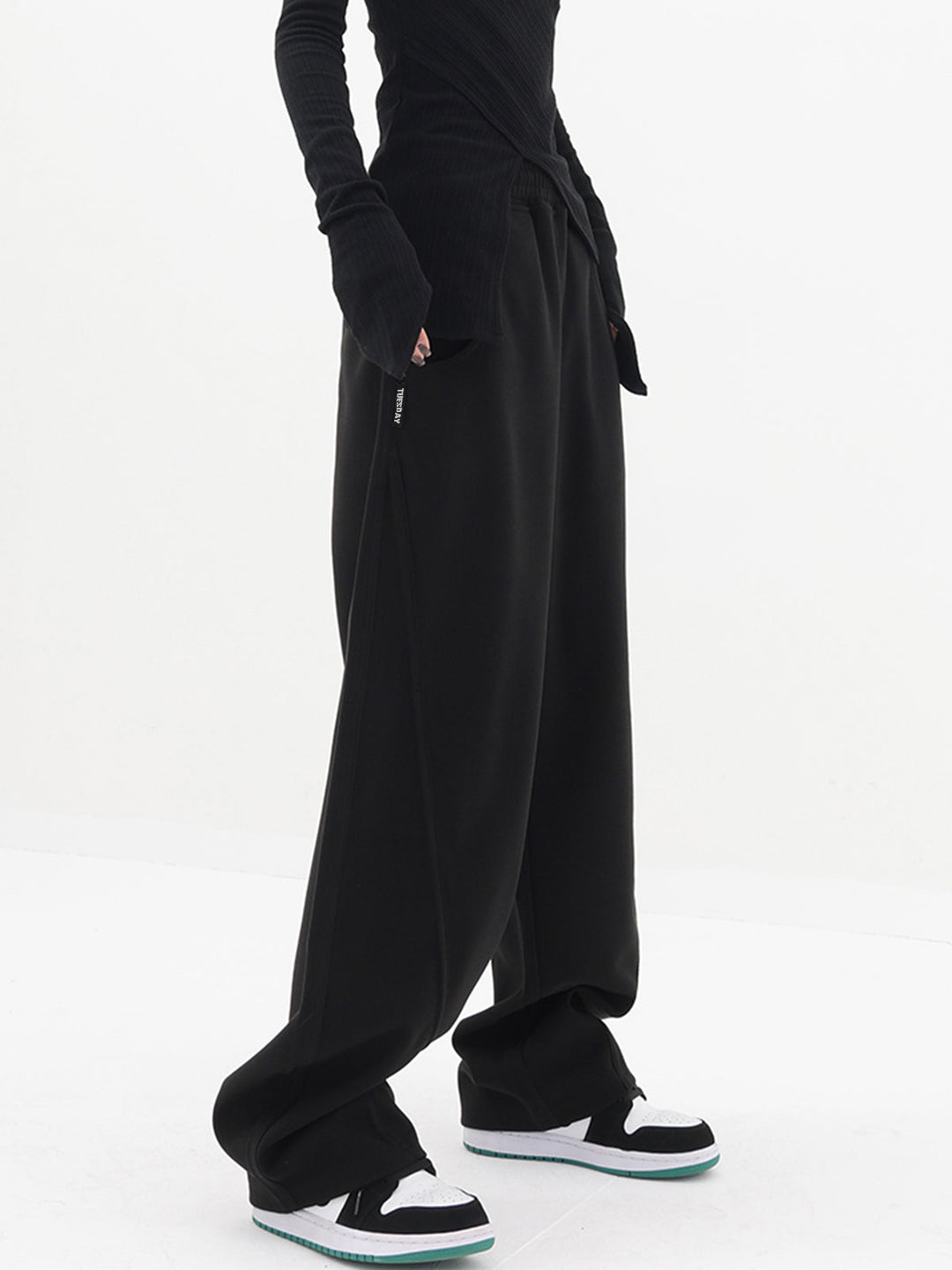 Pantalons amples évasés unis