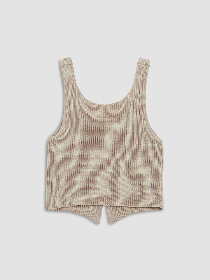 Gilet en maille classique à agrafe et crochet