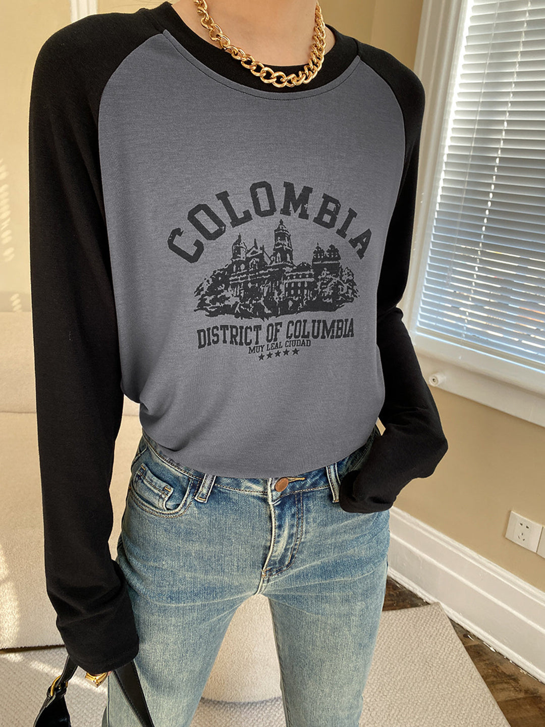 Chemise à Manches Longues Contrastantes "Colombia Adventure"