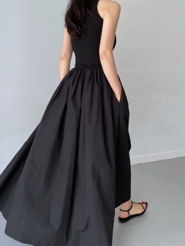 Robe Longue Col Rond Décontracté
