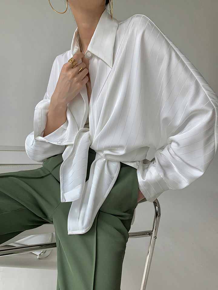 Chemise Charlotte Oversized Boutonnée à Col