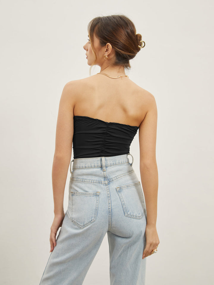 Top bustier tube sans bretelles