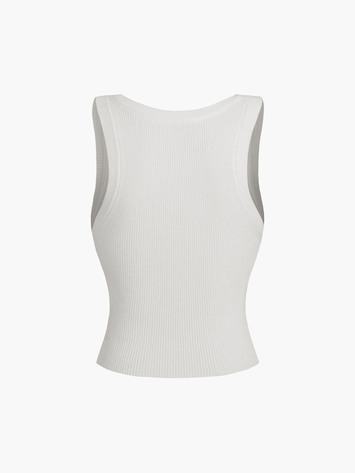 Gilet en maille côtelée