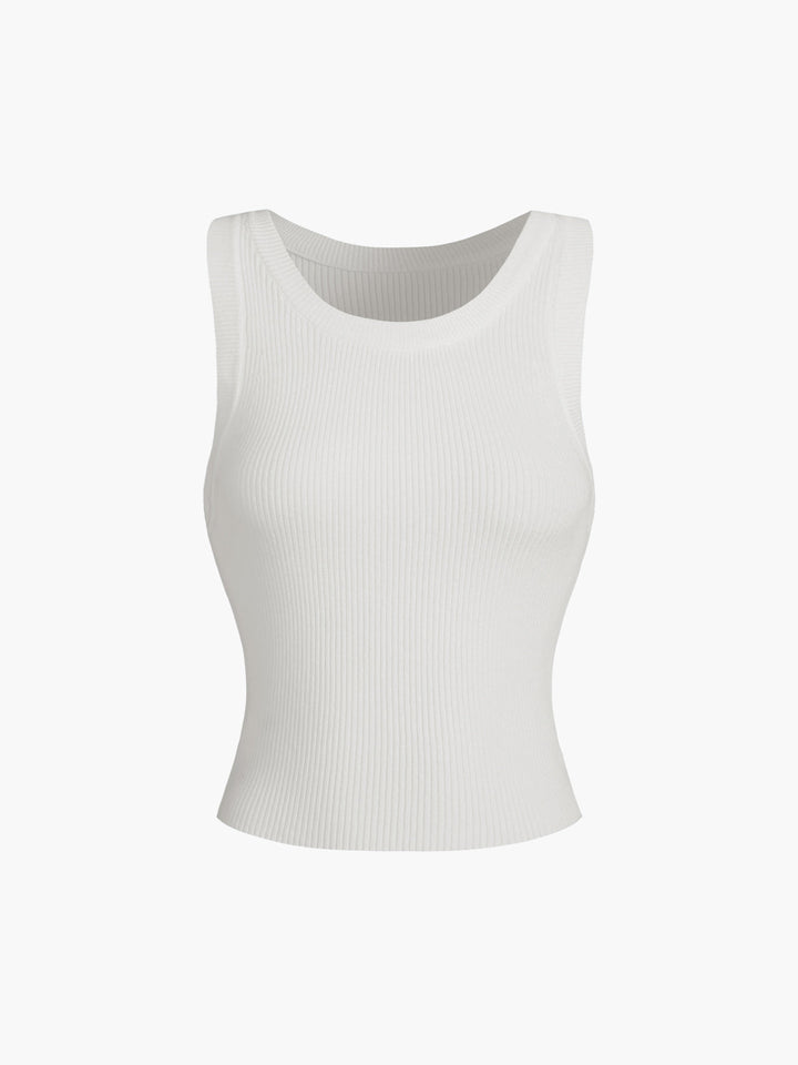 Gilet en maille côtelée