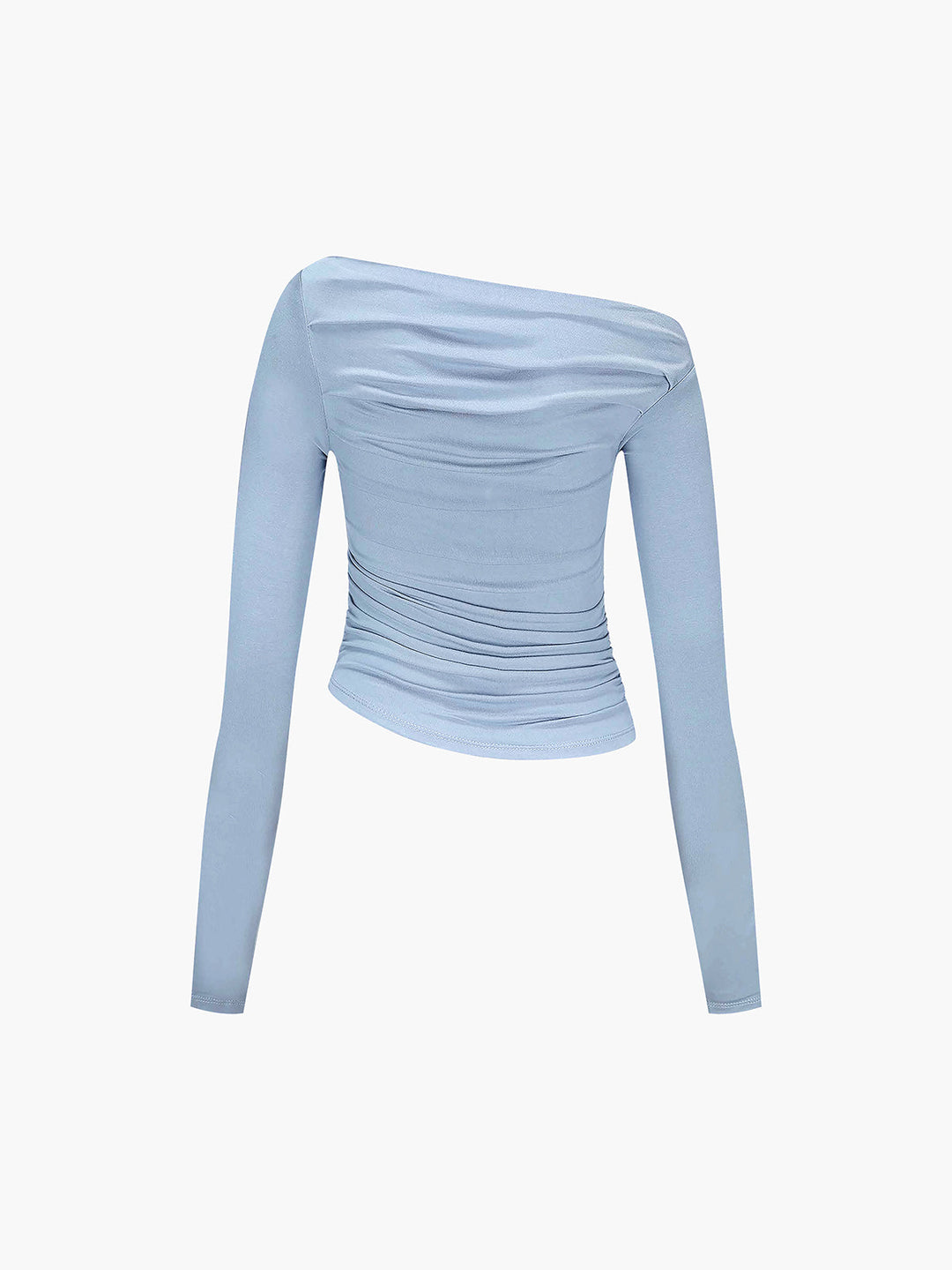 Chemise Asymétrique à Manches Longues et Épaules Dénudées