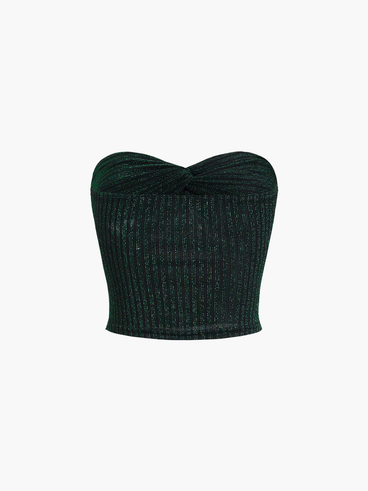 Top Bardot Bandeau Écologique à Paillettes