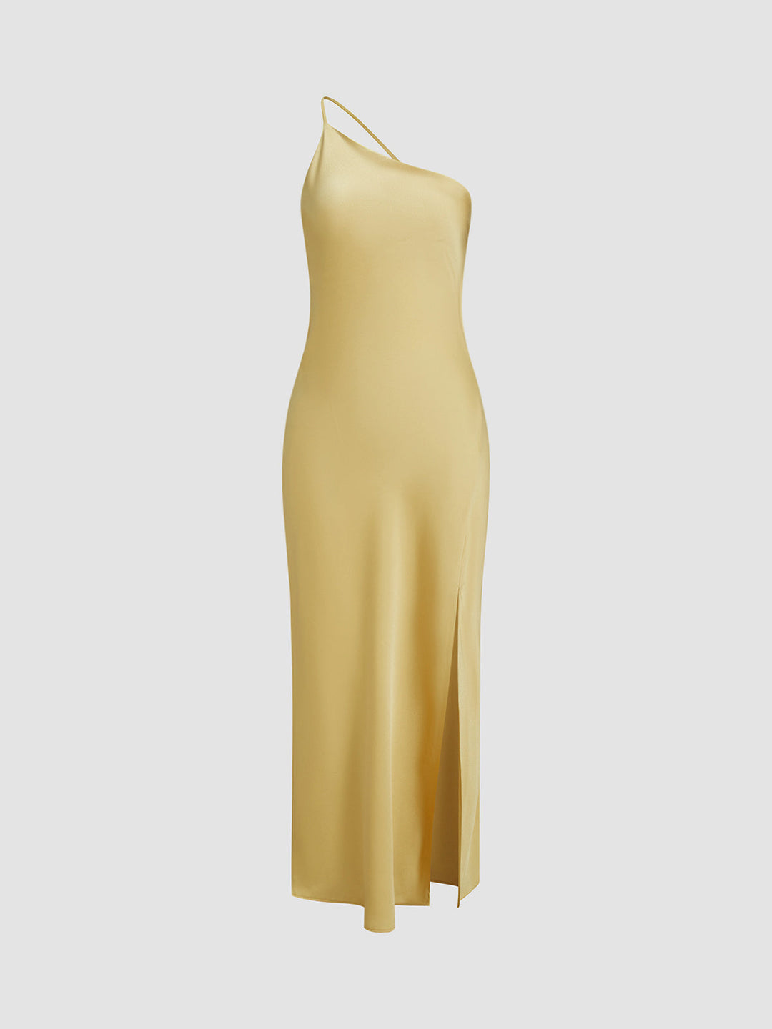 Robe Longue Satinée à Dos Ouvert et Fente "Moonlight"