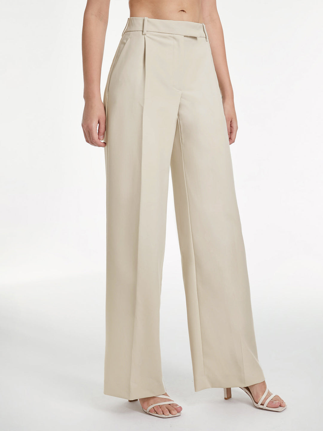 Pantalons Pantalon Ample Taille Haute Jambe Large