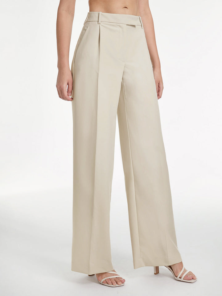Pantalons Pantalon Ample Taille Haute Jambe Large