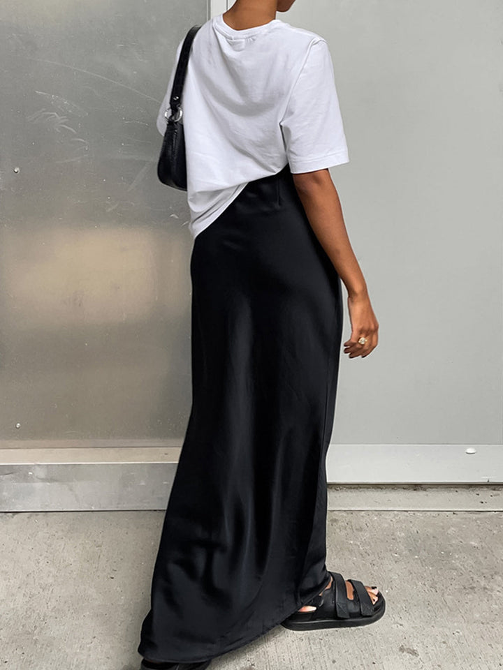 Jupe Maxi utilitaire en satin