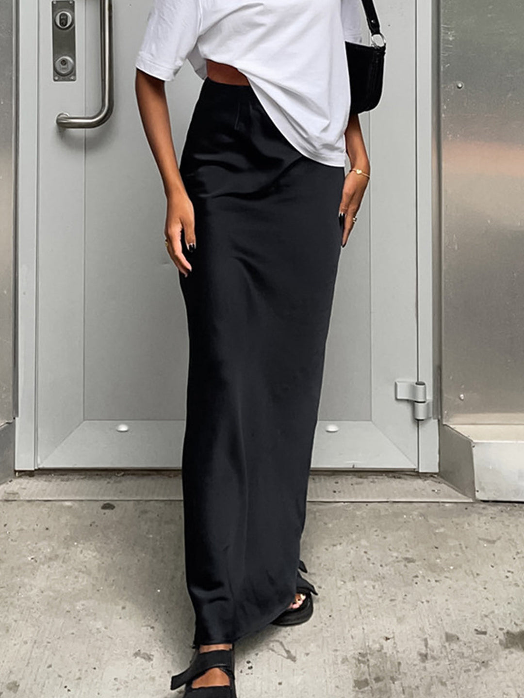 Jupe Maxi utilitaire en satin