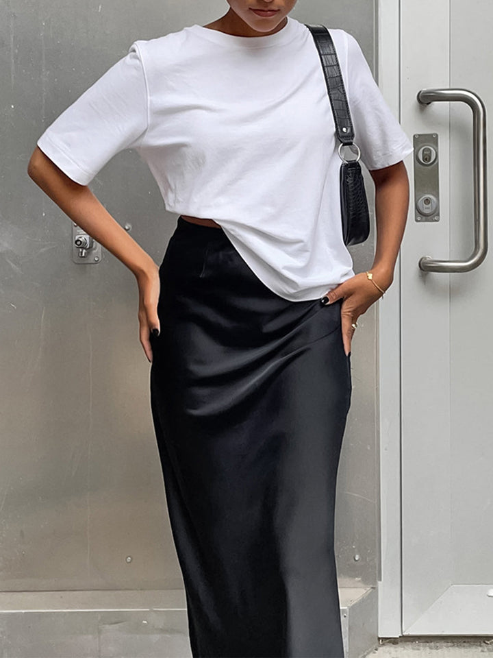 Jupe Maxi utilitaire en satin