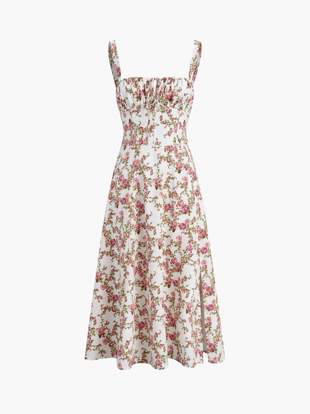 Robe mi-longue à fleurs Rosebud