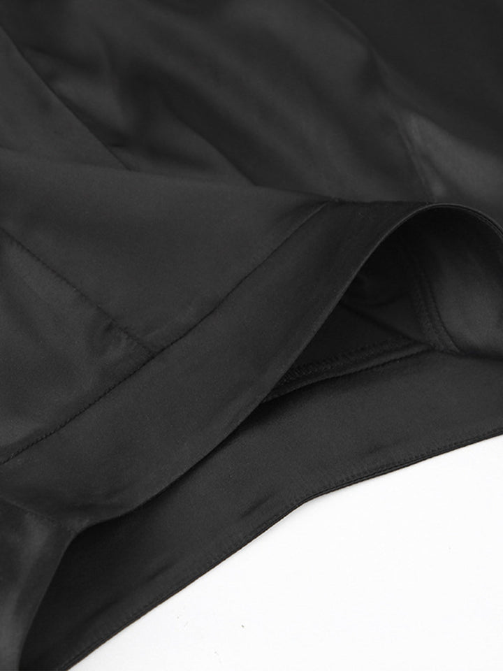 Pantalon Robe Satin Oversize Jambe Large