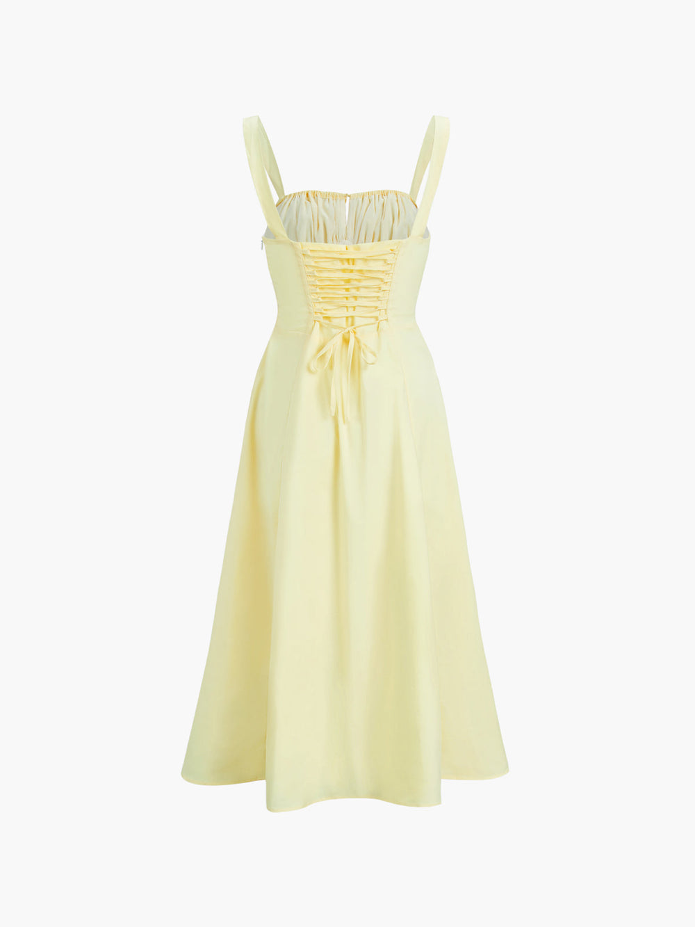 Robe Longue d'Été à Détails de Bonnets Ruchés