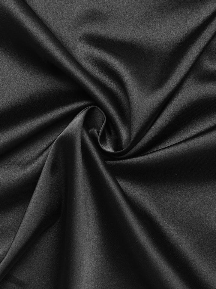 Ensemble jupe nouée à ourlet brut en satin