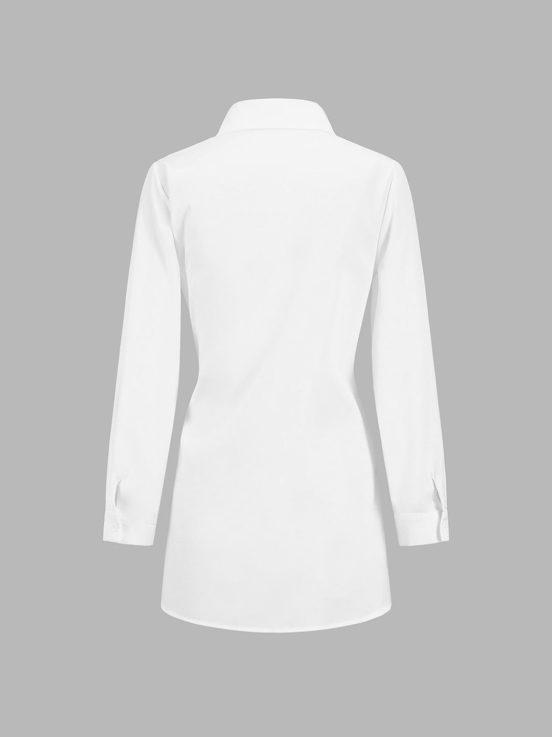 Chemise Longue Boutonnée Semi-Transparente