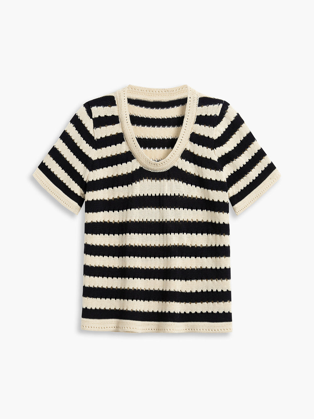 Chemise en crochet rayé