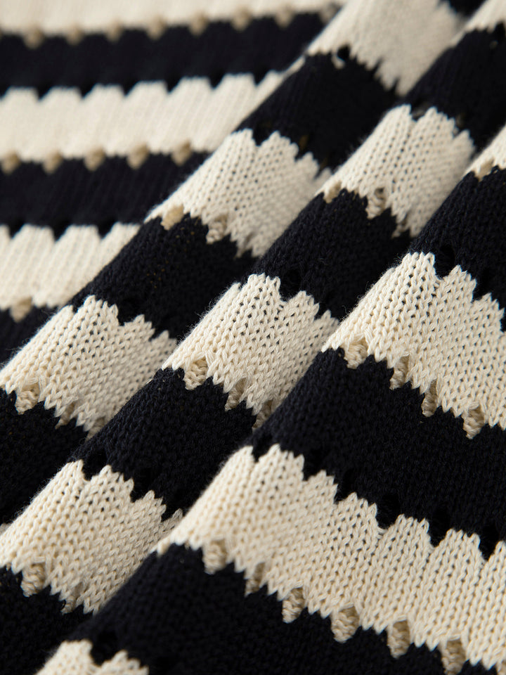 Chemise en crochet rayé