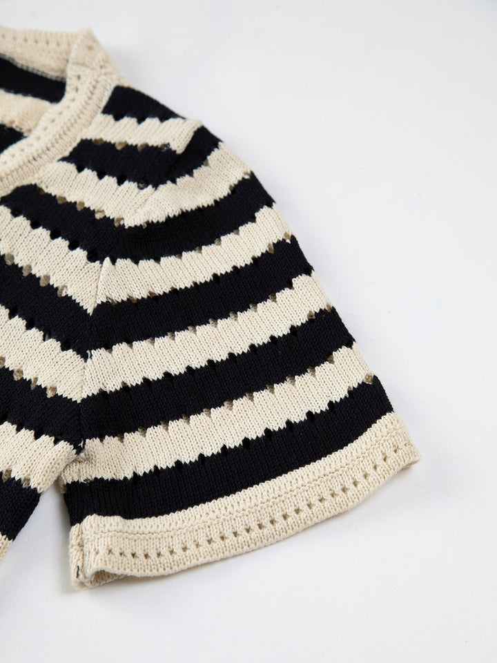 Chemise en crochet rayé