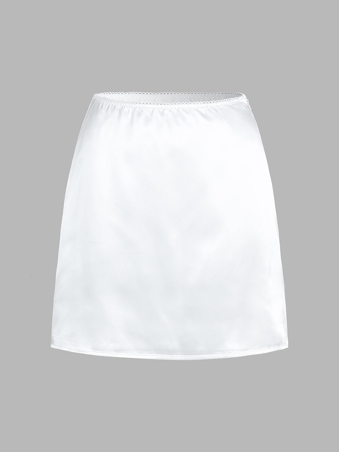 Ensemble Jupe Satin Bordée de Dentelle