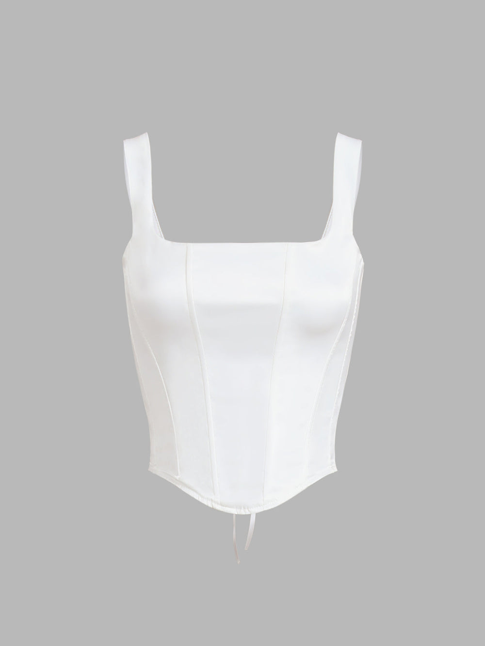 Haut Corset Court Ivory Glow à Liens