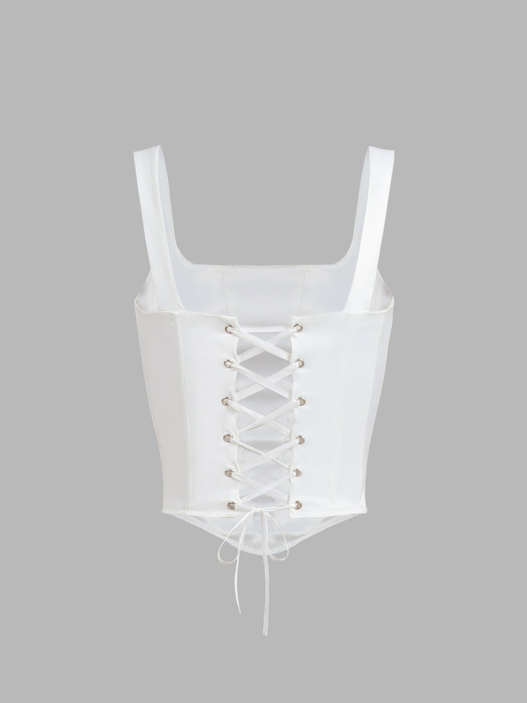Haut Corset Court Ivory Glow à Liens