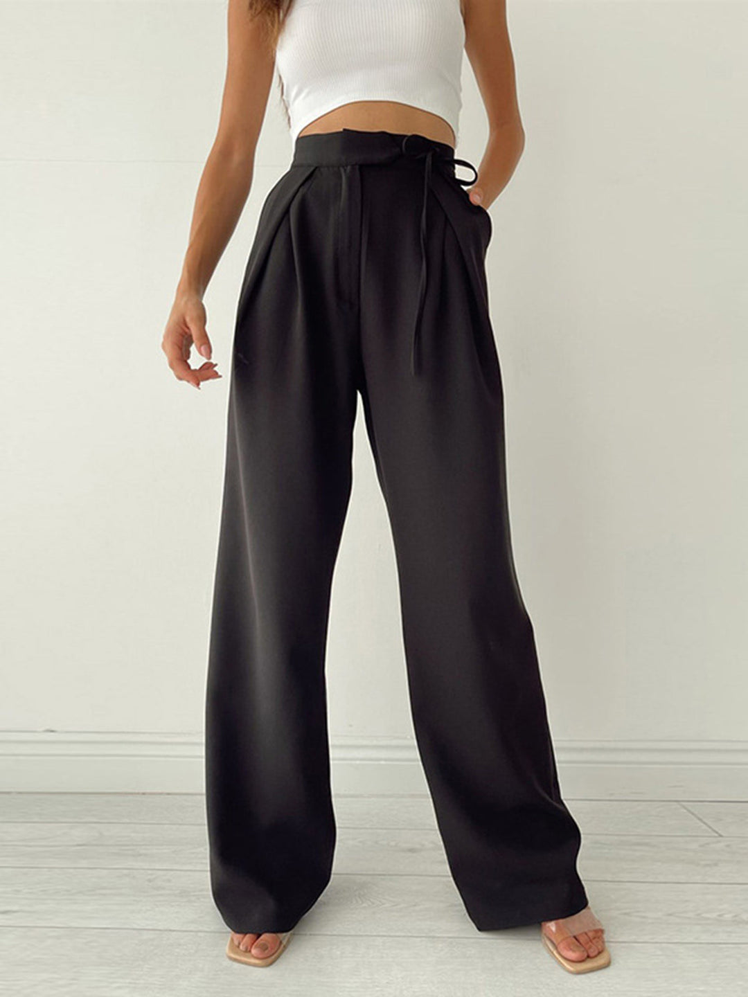 Pantalon Large Palazzo à Nouer