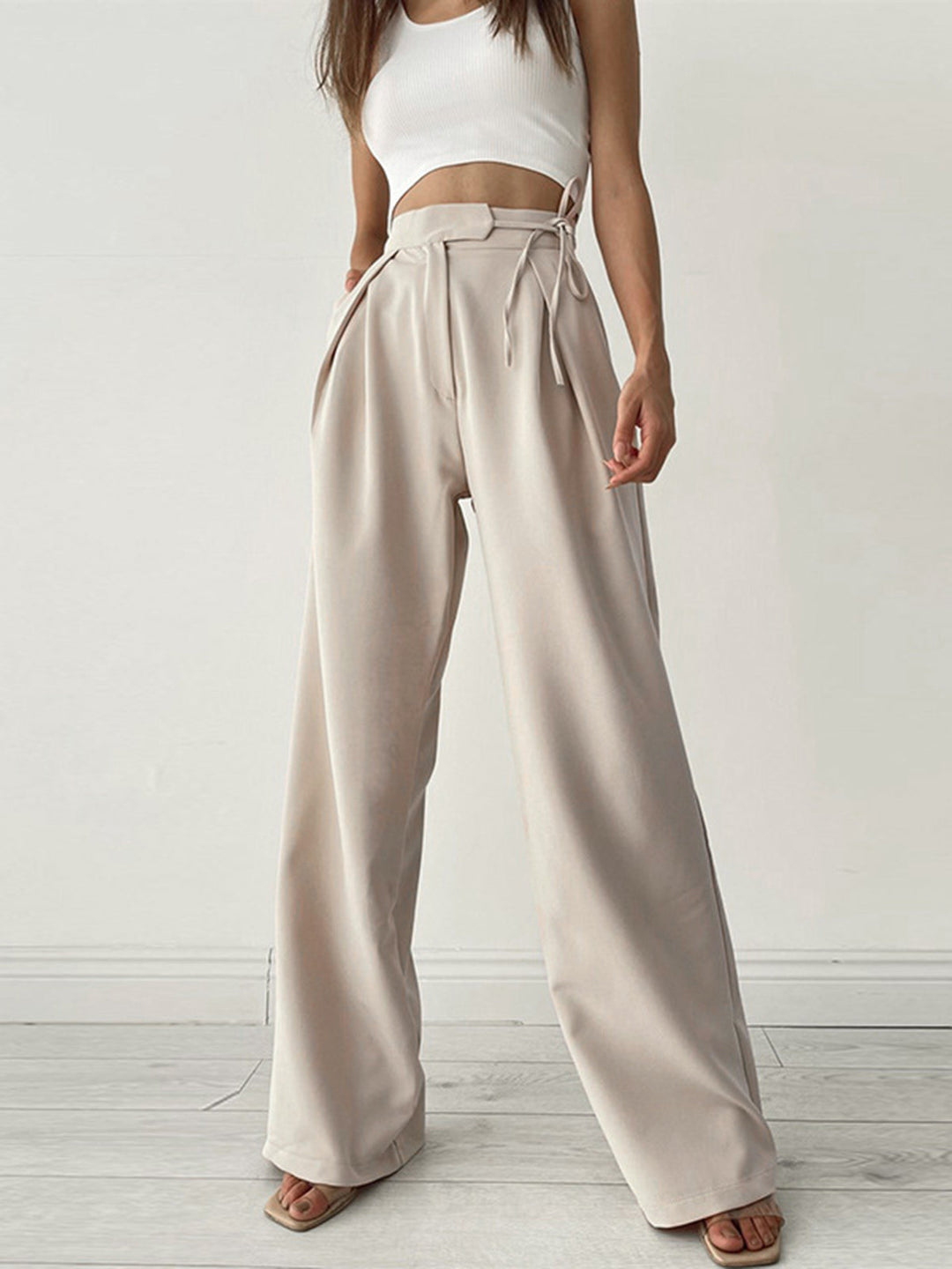 Pantalon Large Palazzo à Nouer