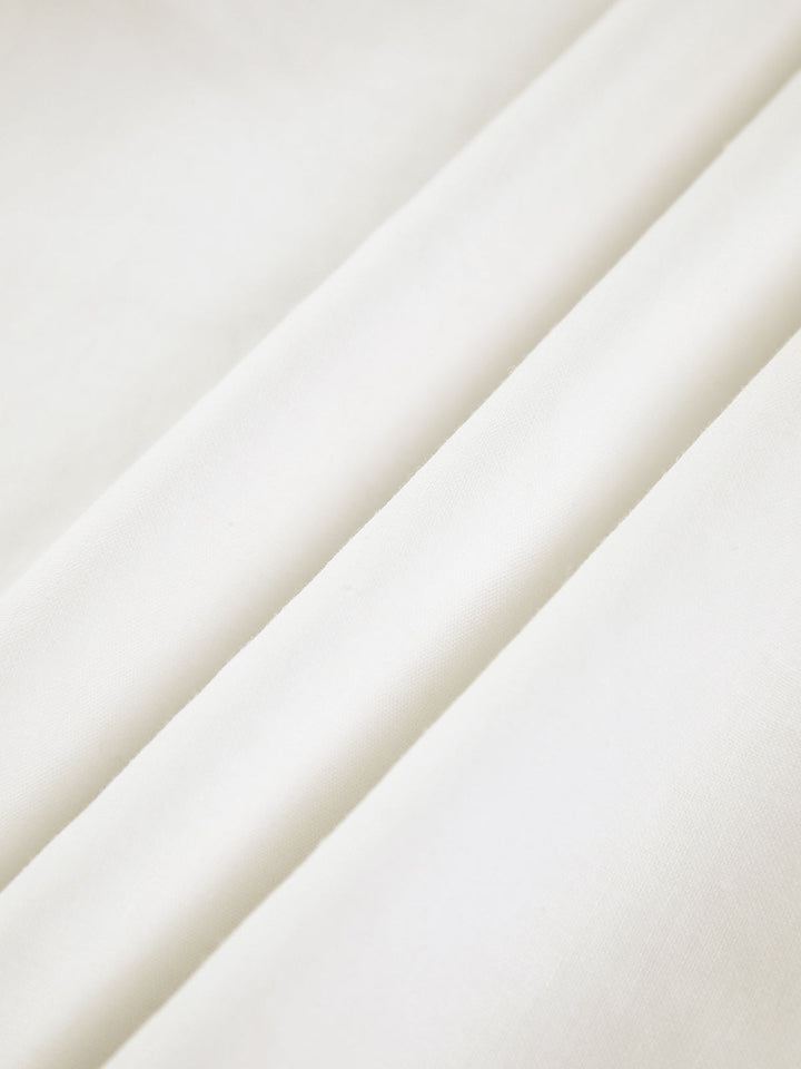 Robe Courte Manches Courtes en Coton et Lin de l'Égée