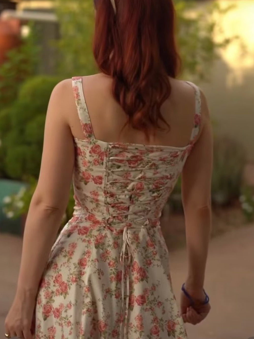 Robe mi-longue à fleurs Rosebud