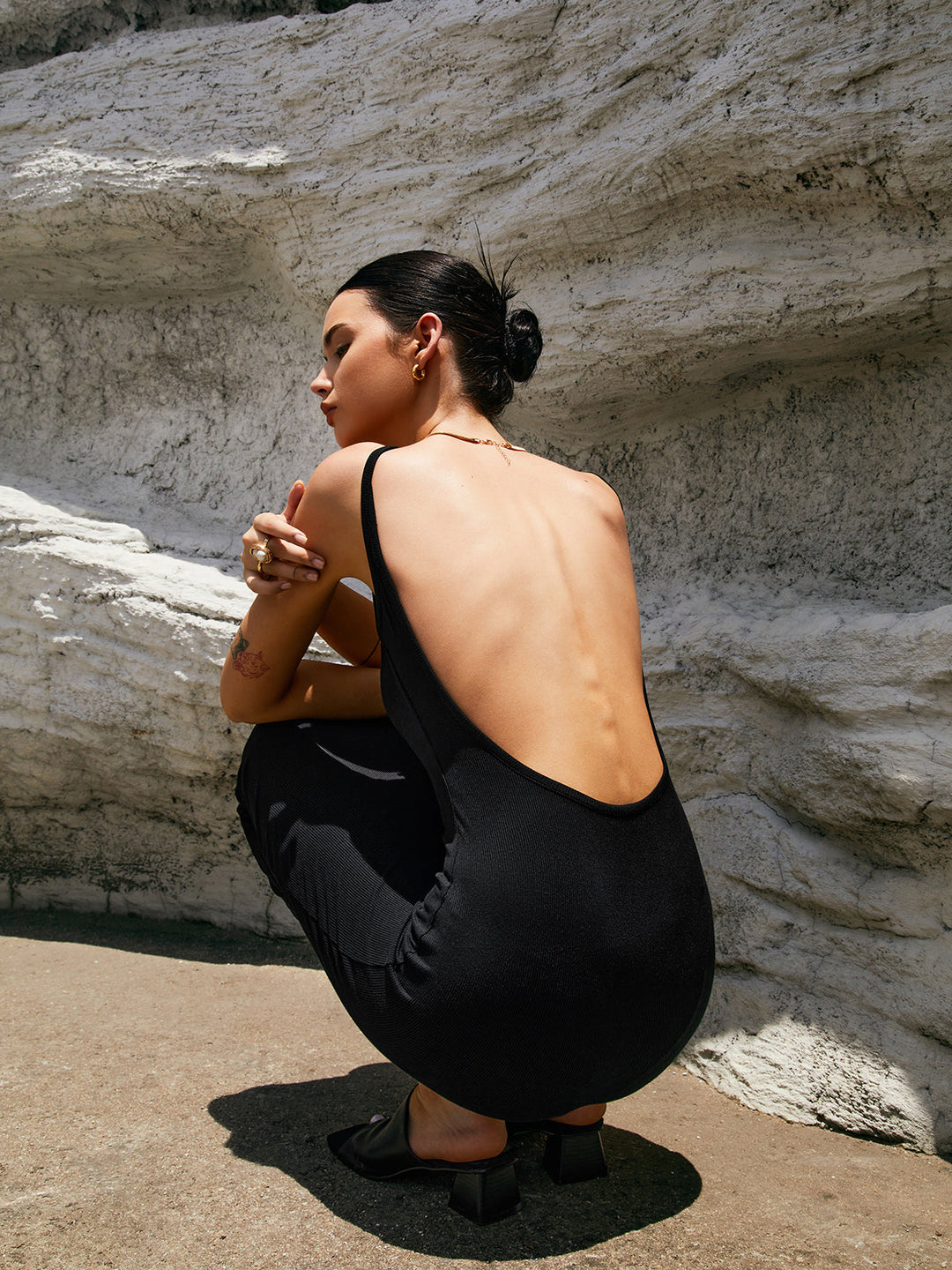 Robe Mi-Longue Dos Nu Classique