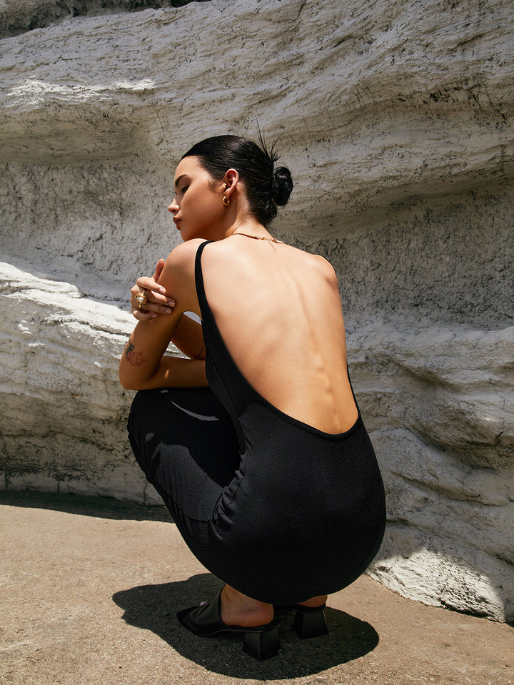 Robe Mi-Longue Dos Nu Classique