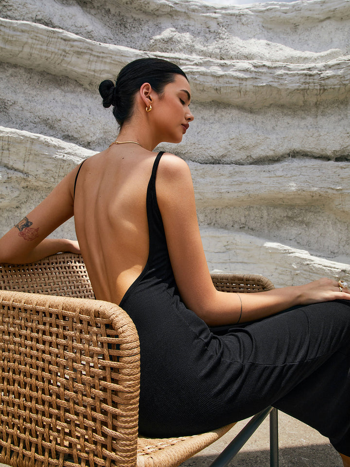 Robe Mi-Longue Dos Nu Classique