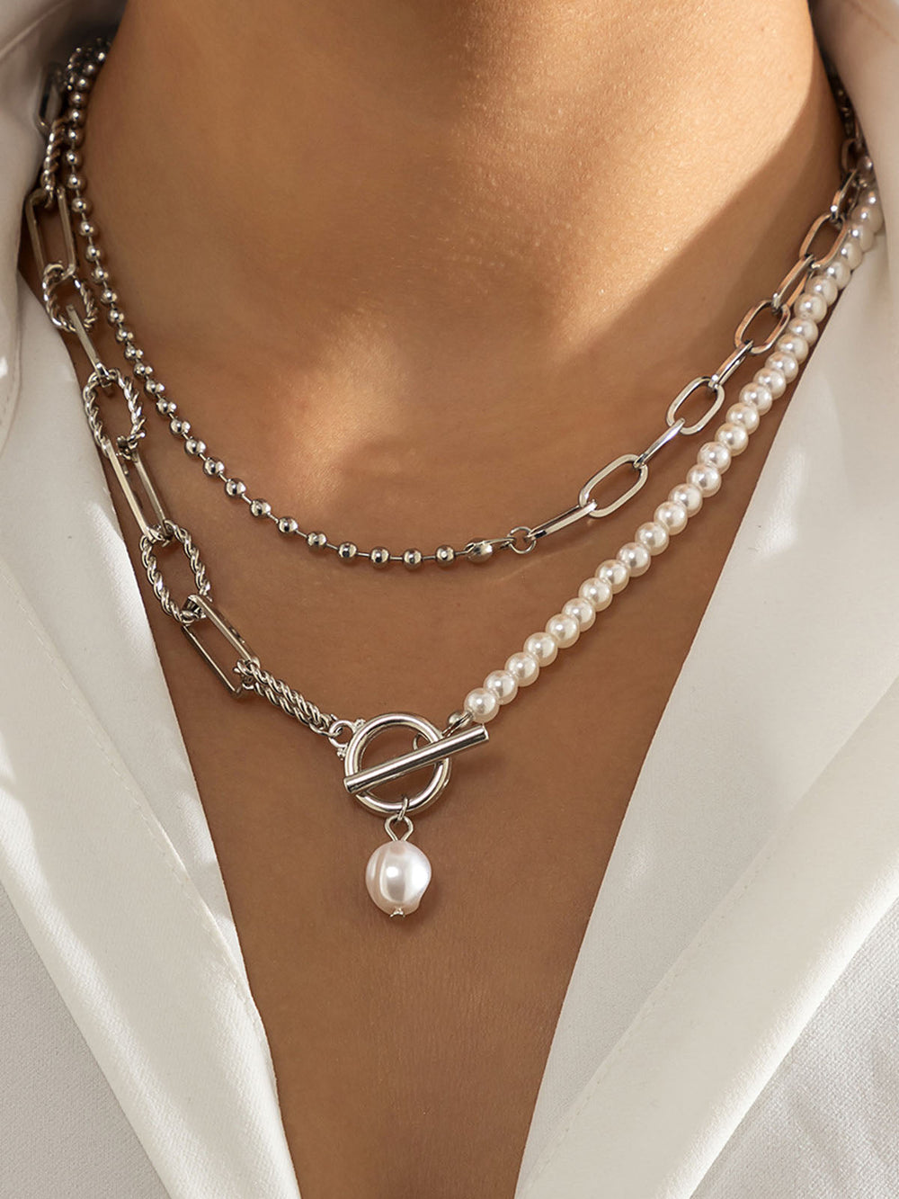Collier Perle Saturne