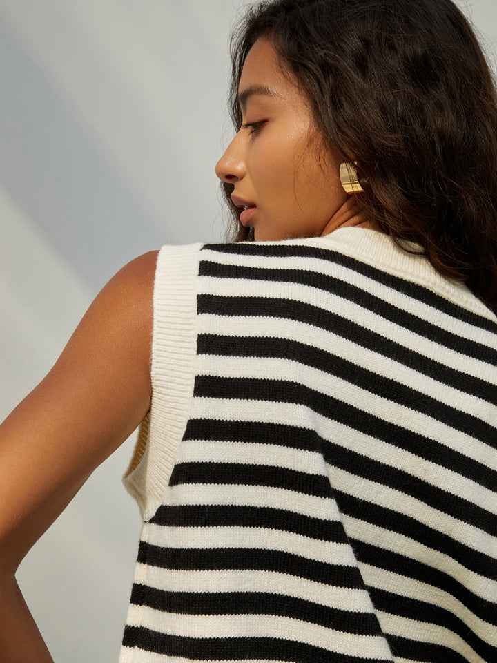 Gilet Essentiel à Rayures