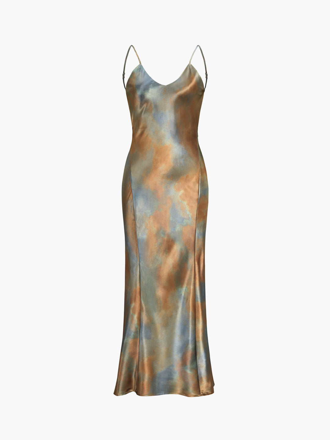 Robe Longue Satin Neptune Dos Nu