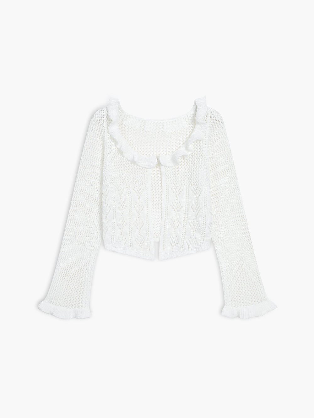Cardigan "Sheer Crochet Eyelet Fly Away"