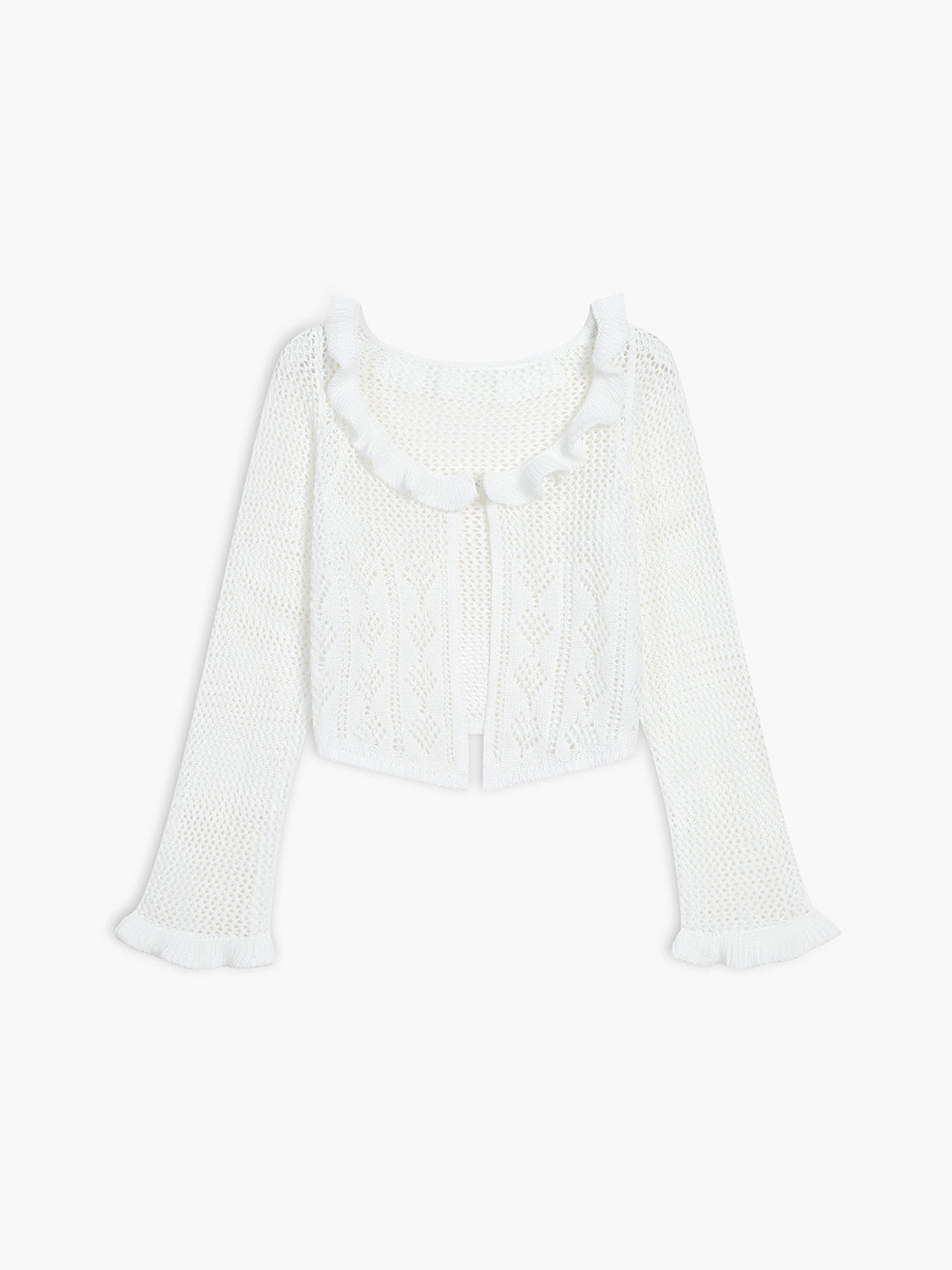 Cardigan "Sheer Crochet Eyelet Fly Away"